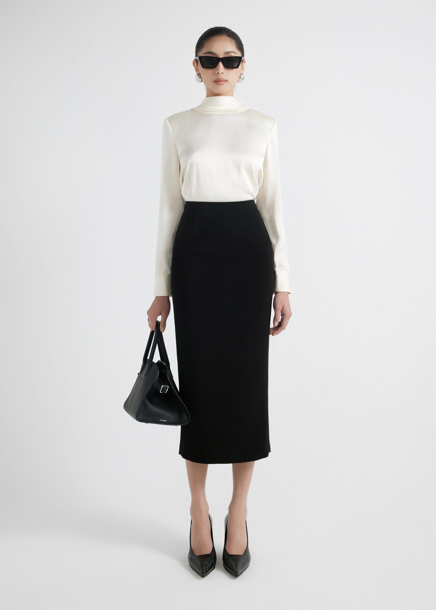 Pencil midi skirt